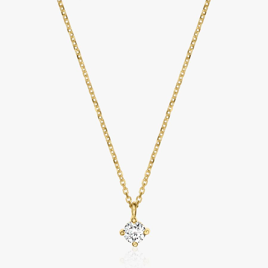 Collier en Or Intemporel - Diamant 0,1 CT