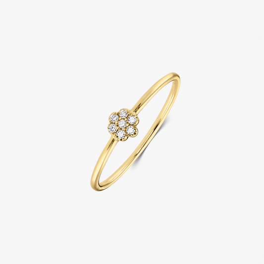 Bague en Or Jaune Daisy – Diamants