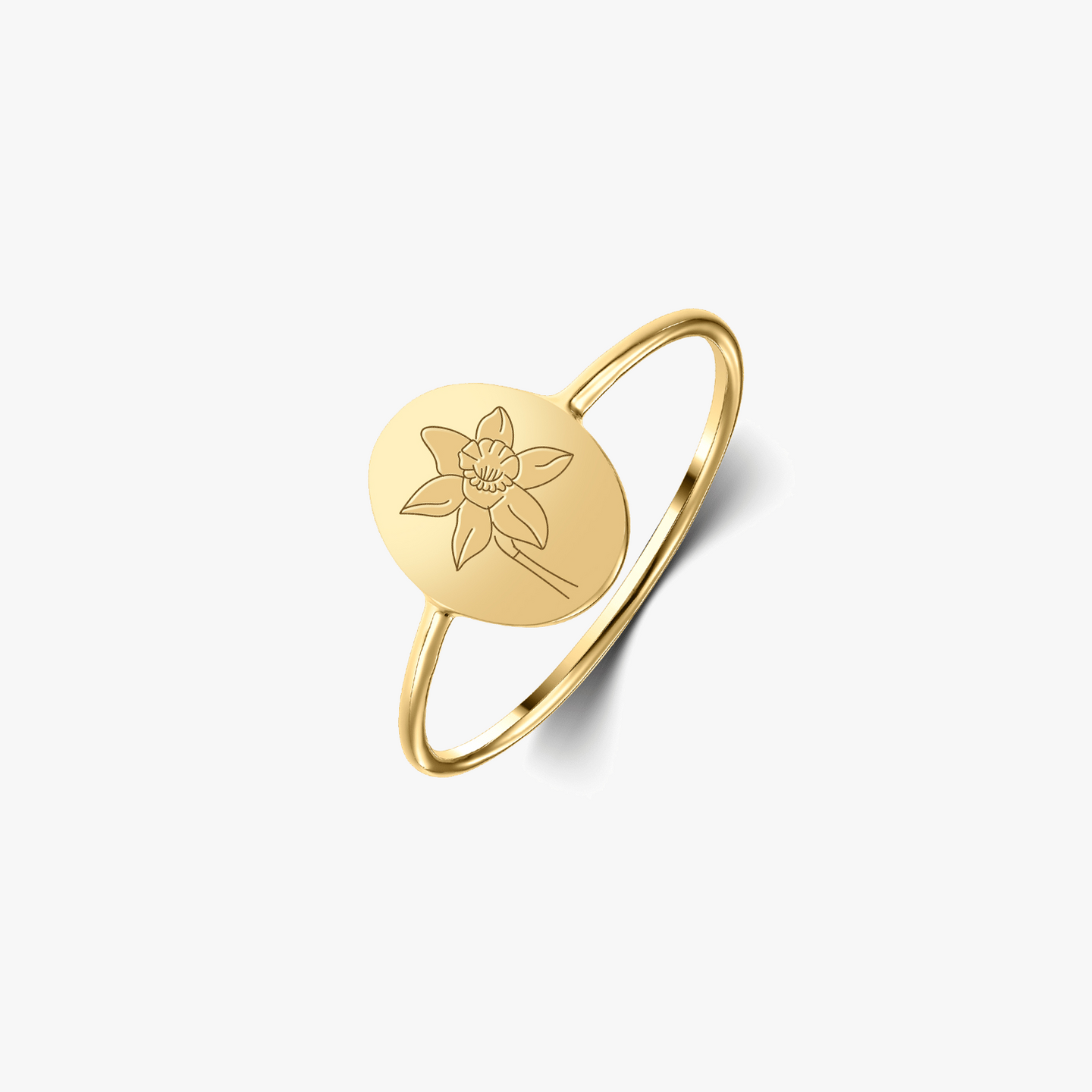 Bague en argent Birth Flower Golden - Mars Jonquille - Indira