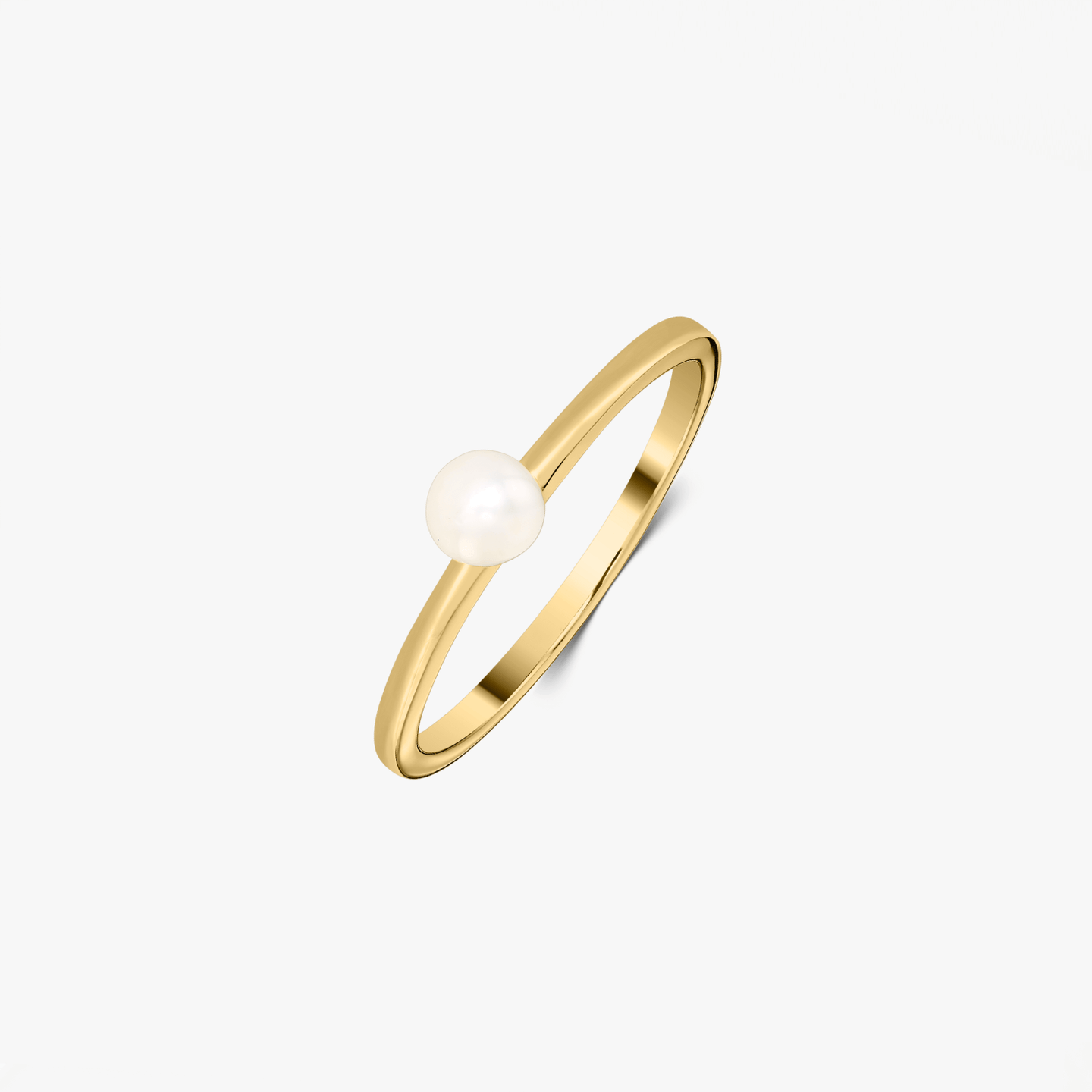 Bague en argent Golden Pearl Solitaire - Indira