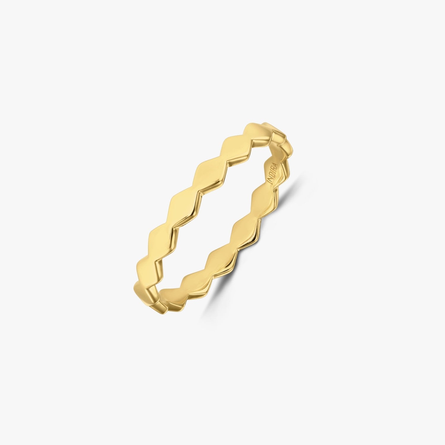 Bague en argent plaqué or Sculpture - Indira