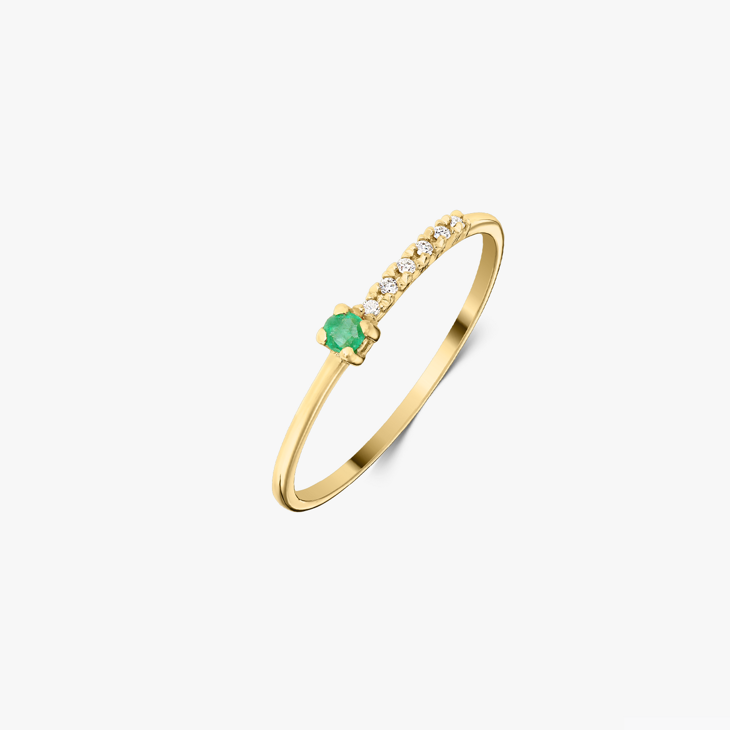 Bague en or Lucile - Émeraude et Diamants - Indira
