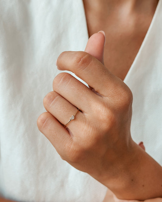 Bague Alma en Or Jaune – Diamants