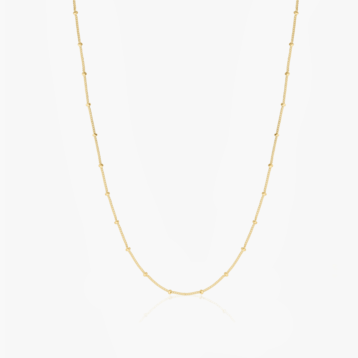 Chaîne en argent Golden Beaded - Indira