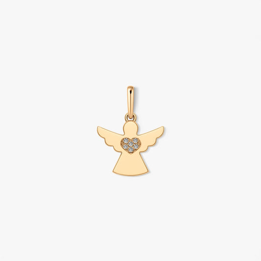Pendentif Love Keeper Doré - Zircon