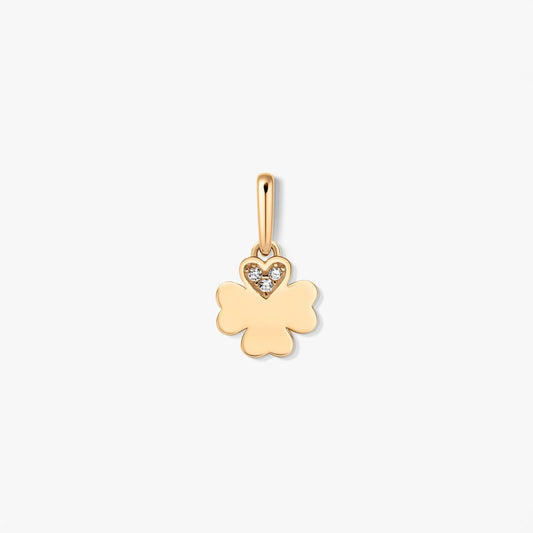 Pendentif Porte-bonheur en Or - Zirconia