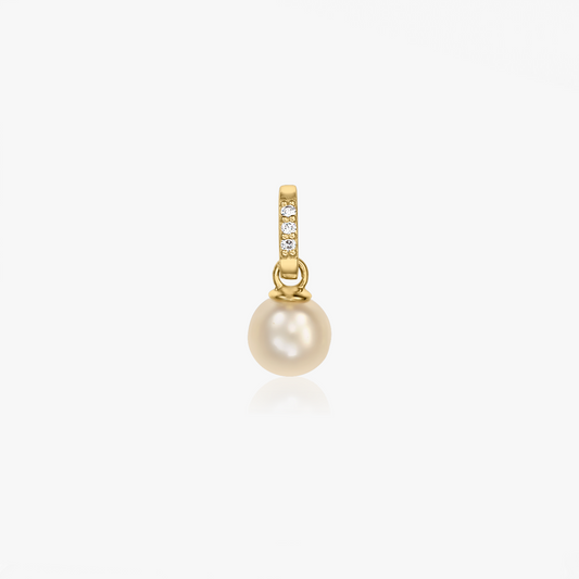 Pendentif Aveline en or jaune – Perle naturelle et diamants