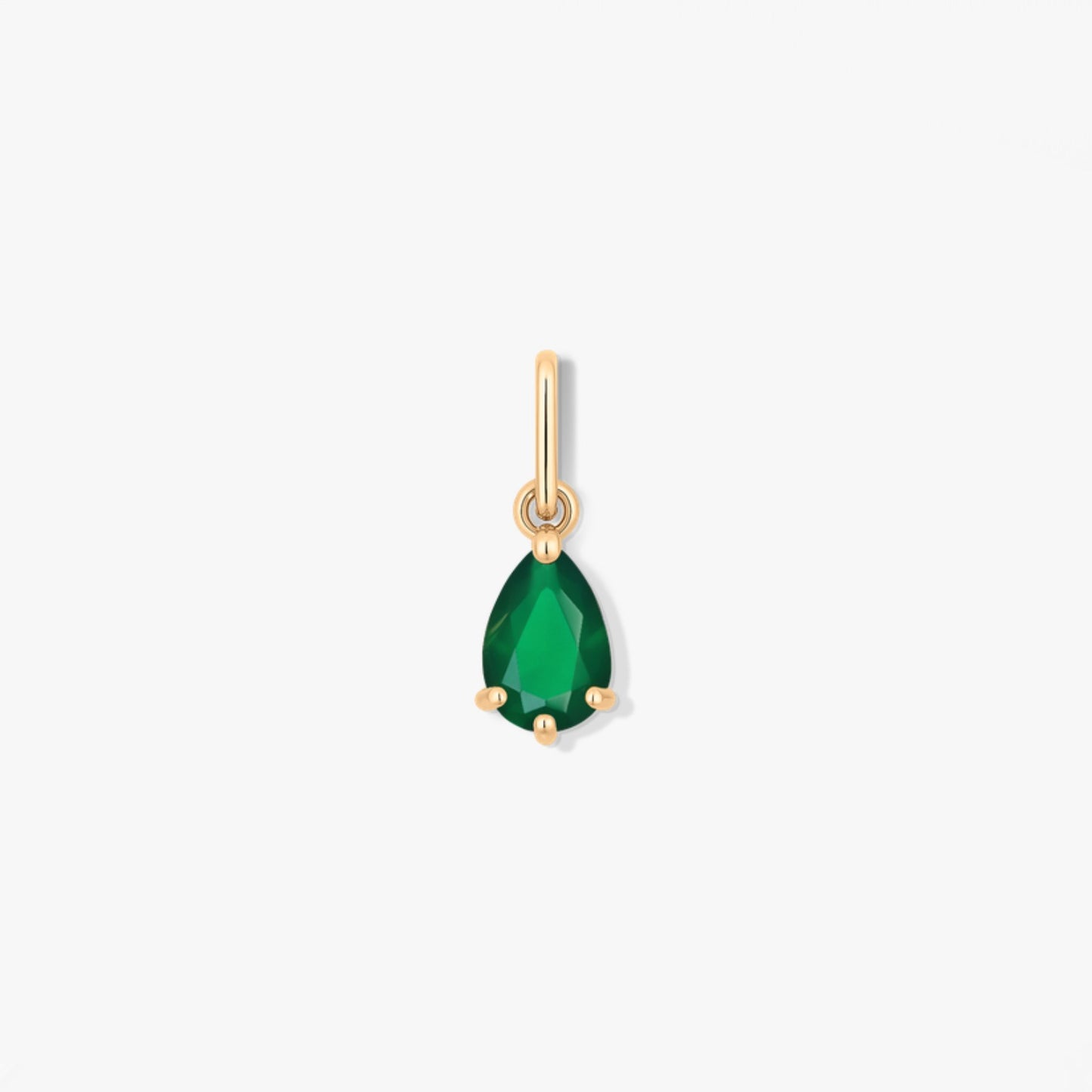 Pendentif Pierre de Naissance en Or Mai - Agate Verte