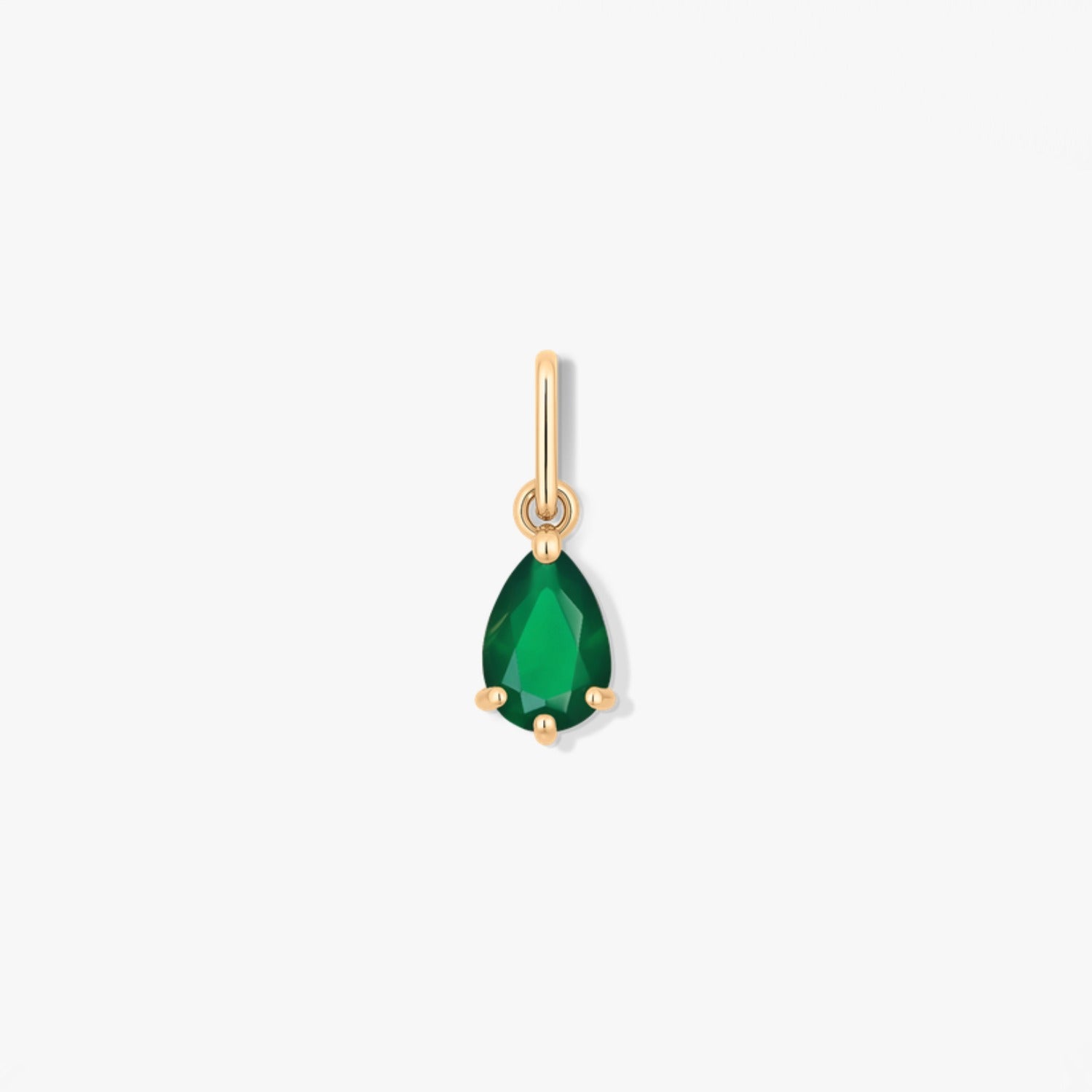 Pendentif Pierre de Naissance en Or Mai - Agate Verte