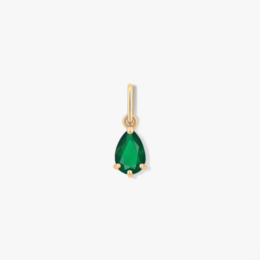 Pendentif Pierre de Naissance en Or Mai - Agate Verte