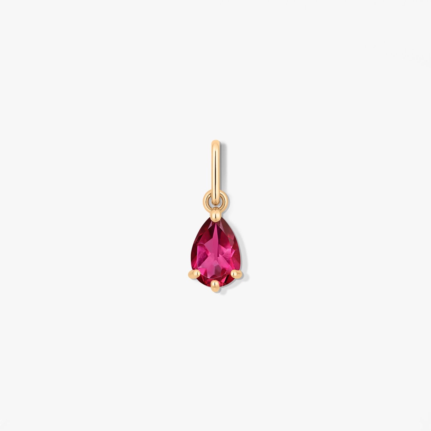 Pendentif Pierre de Naissance en Or pour Octobre - Topaze Rose