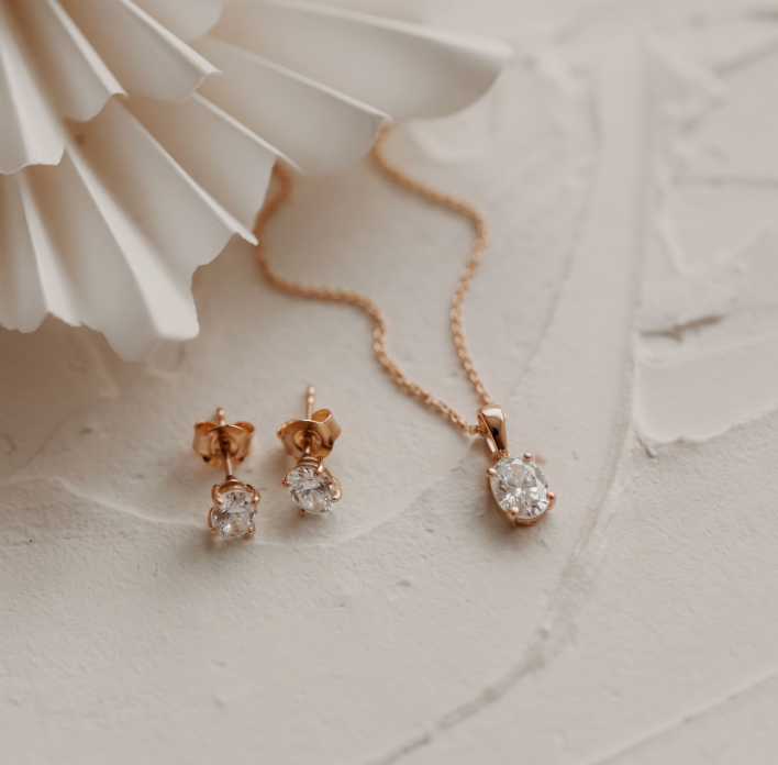 Boucles d'Oreilles en Argent Golden Reina - Zircon Vert