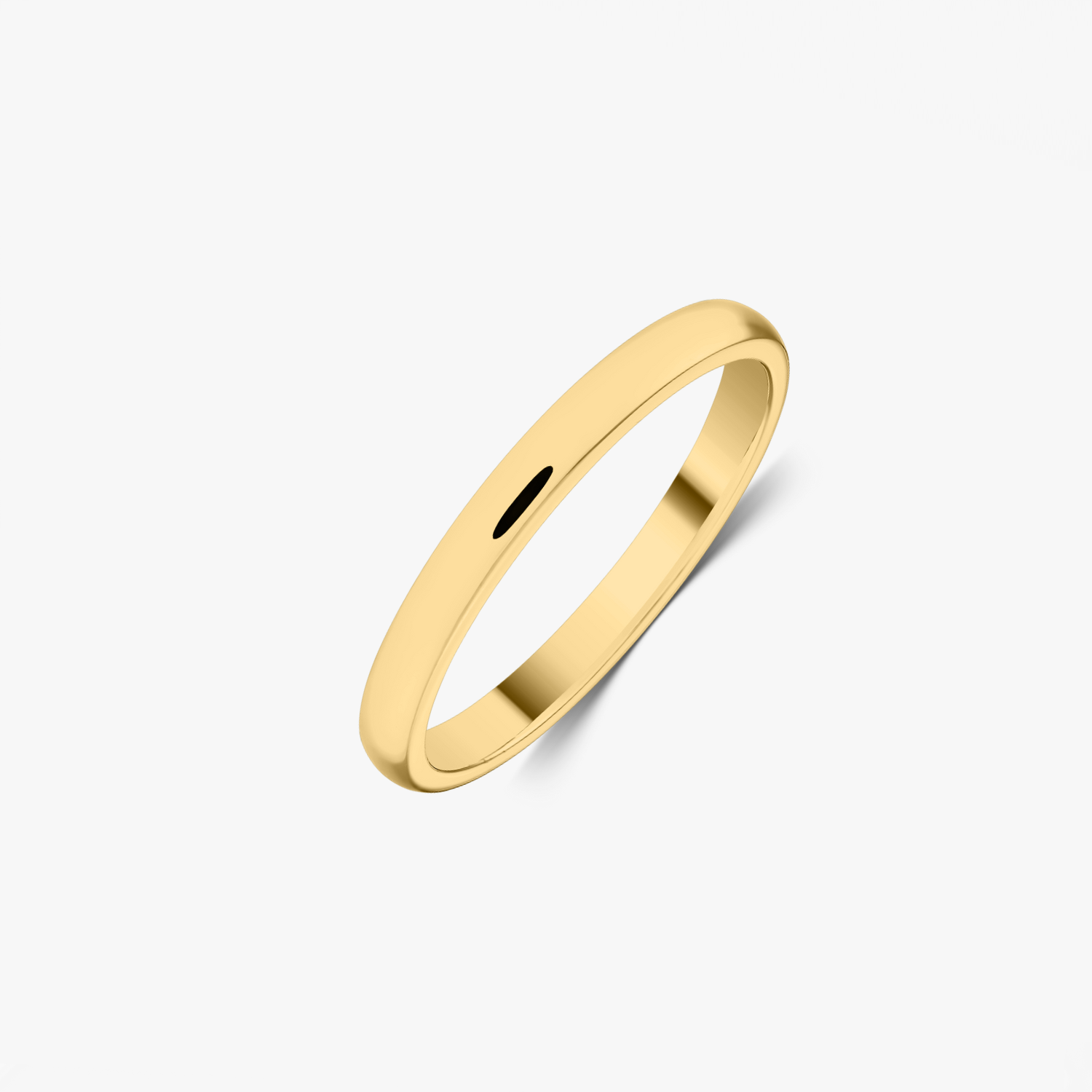 Alliance de Mariage Fine et Arrondie en Or