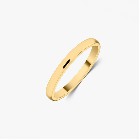 Alliance de Mariage Fine et Arrondie en Or