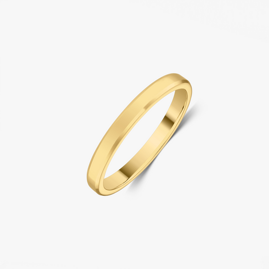Bague de Mariage Or Moyen Biseauté