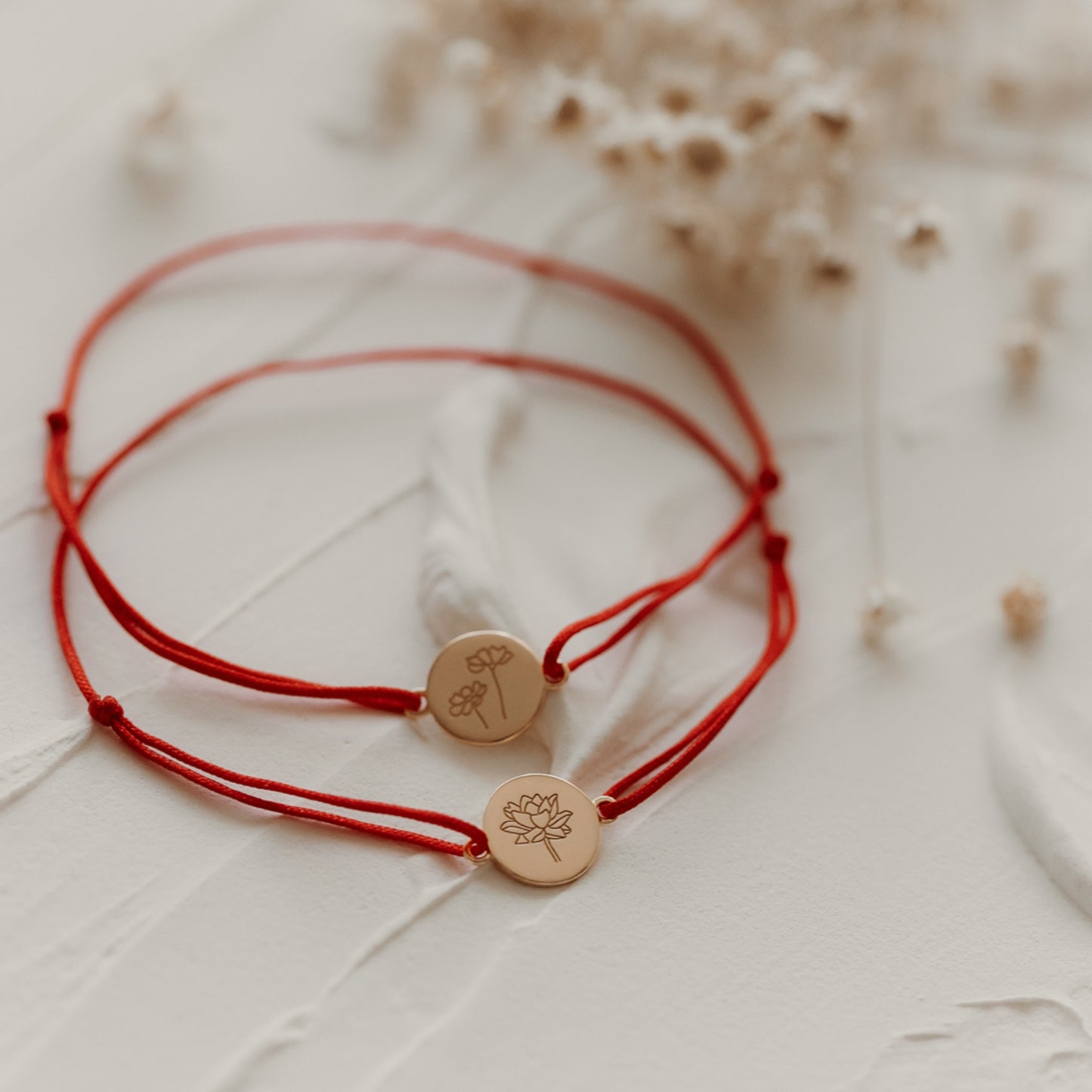 Fleur de Naissance en Argent - Bracelet Cordon Argent Lotus de Juillet