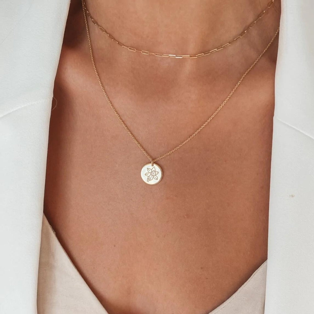 Collier en argent Golden Birthflower