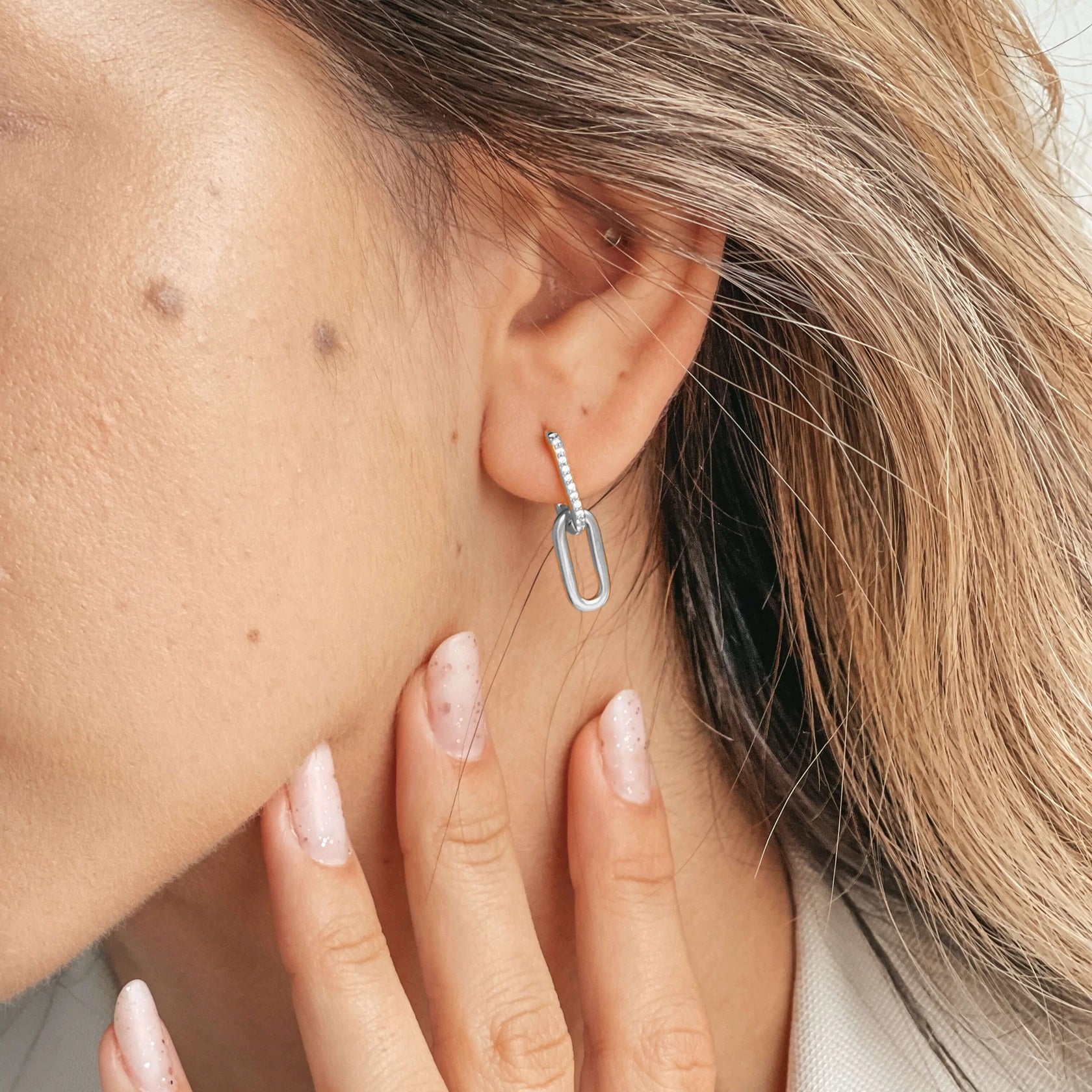 Boucles d'oreilles Jessica en argent - Zirconium