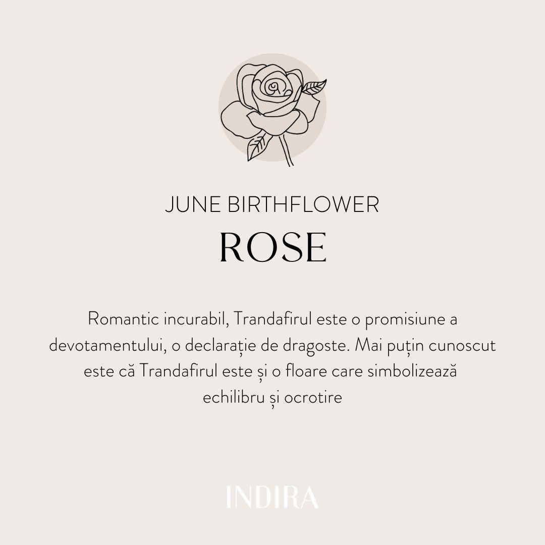 Collier en argent Fleur de Naissance Argent - Rose de Juin