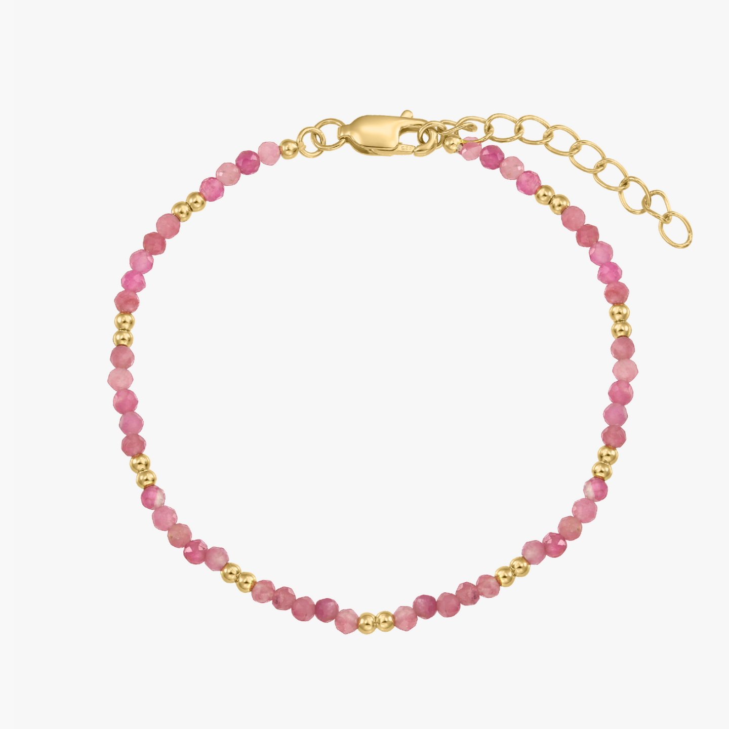 Chaîne de cheville en argent Golden SummerScape - Tourmaline - Indira