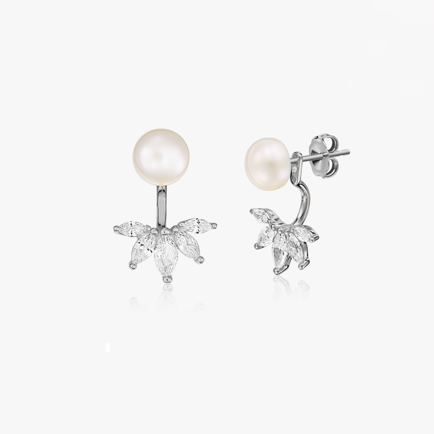 Boucles d'oreilles en argent Day to Night - Perles Naturelles - Indira