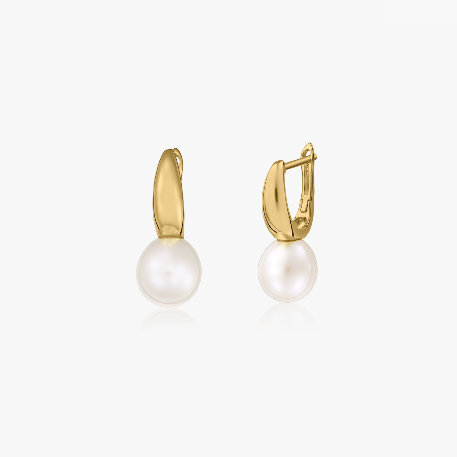 Boucles d'oreilles en argent Golden Madeleine - Perles Naturelles - Indira
