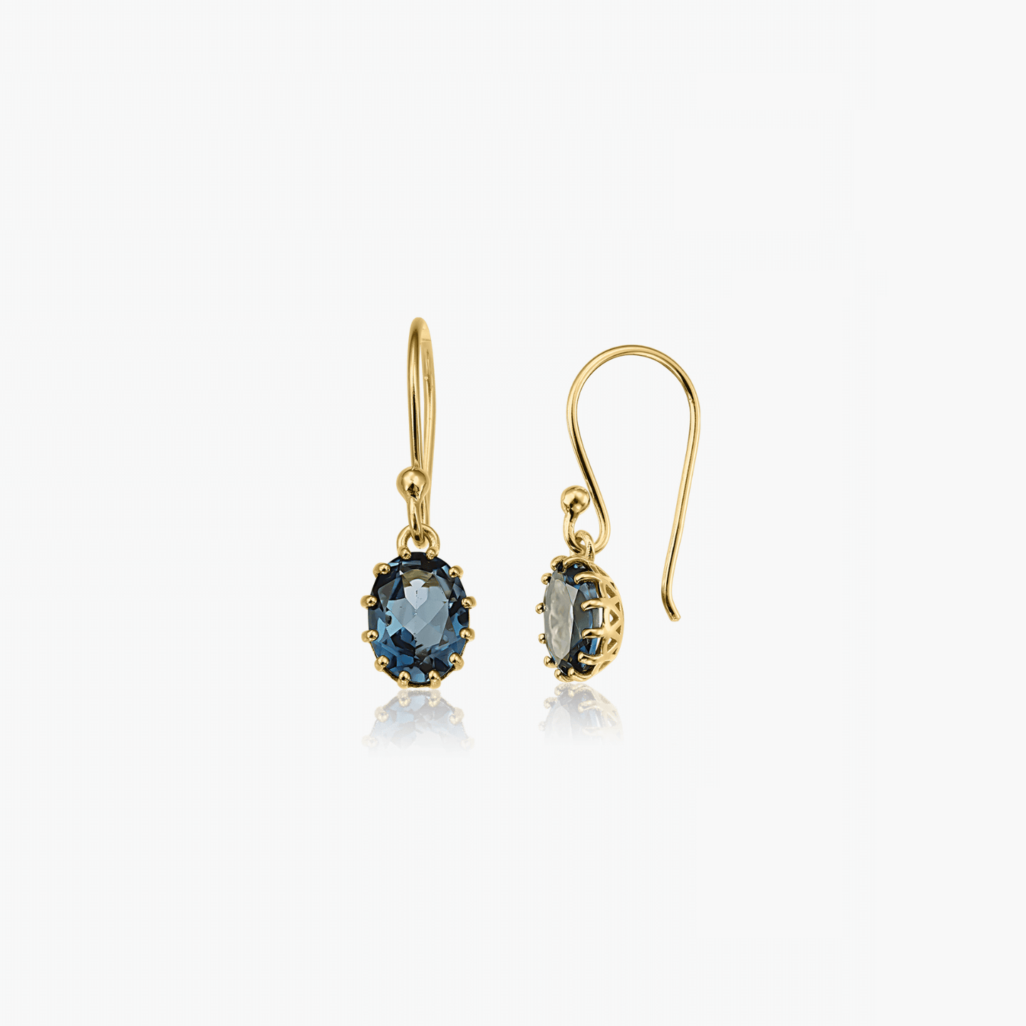 Boucles d'oreilles en argent Golden Serene - Topaz London - Indira