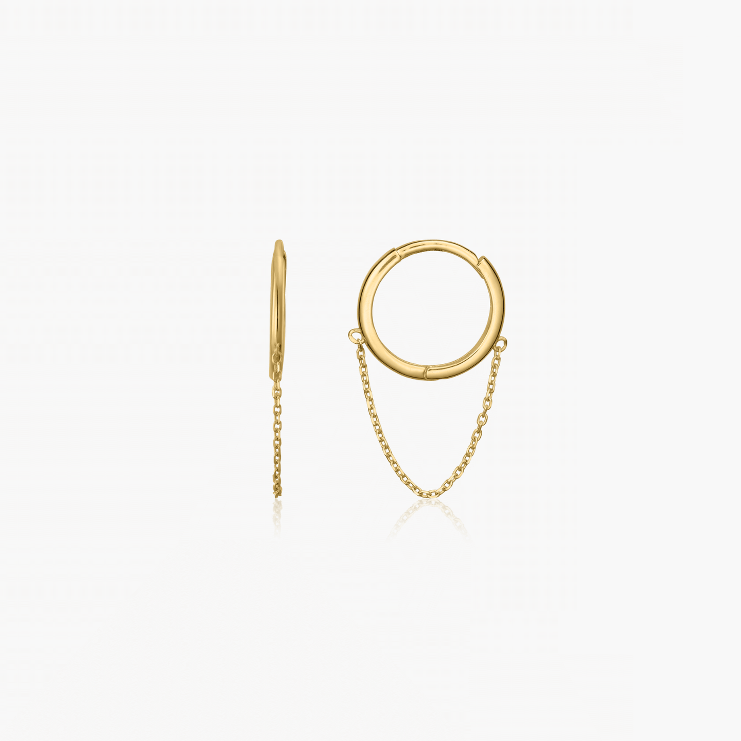 Boucles d'oreilles en or Chained Hoops - Indira