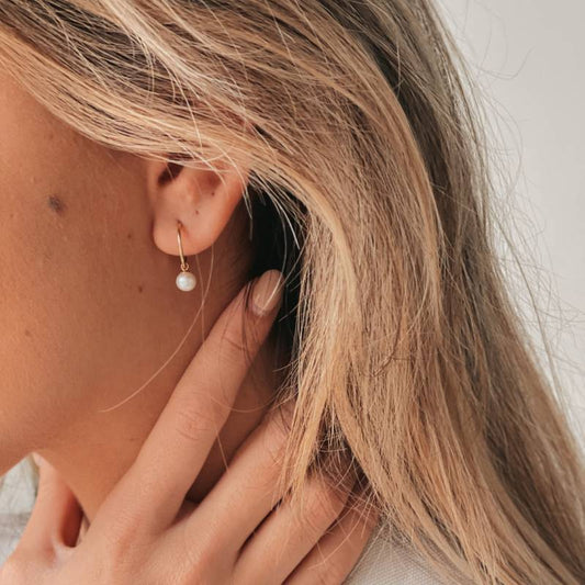 Boucles d'oreilles en or Little Drop - Perles Naturelles - Indira