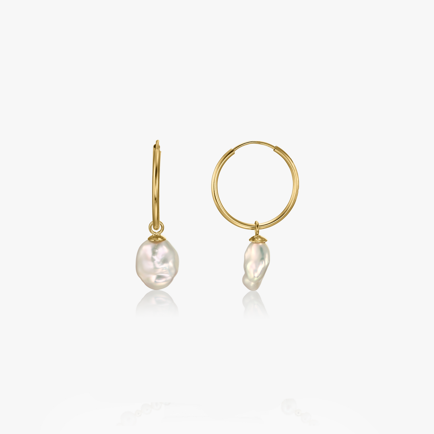 Boucles d'oreilles en or Rhonda - Perles Naturelles - Indira