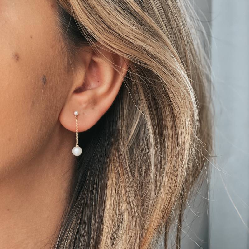 Boucles d'oreilles Sia en or - Perles Naturelles