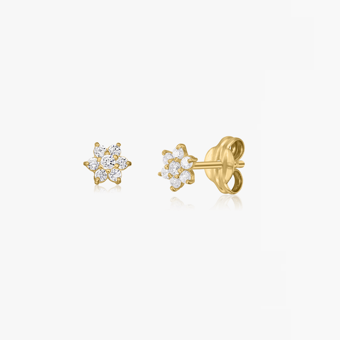 Boucles d'oreilles en or Winterbloom - Zirconium - Indira