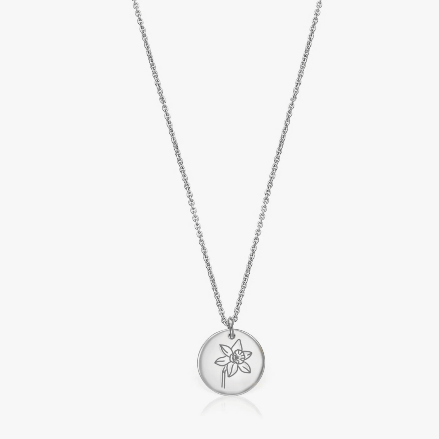 Collier en argent Birth Flower Silver - Mars Jonquille - Indira