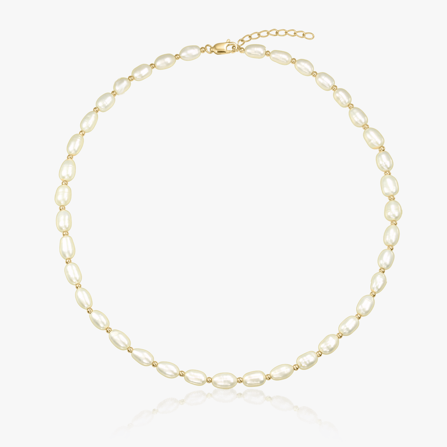 Collier en argent Chérie Golden - Perles naturelles - Indira