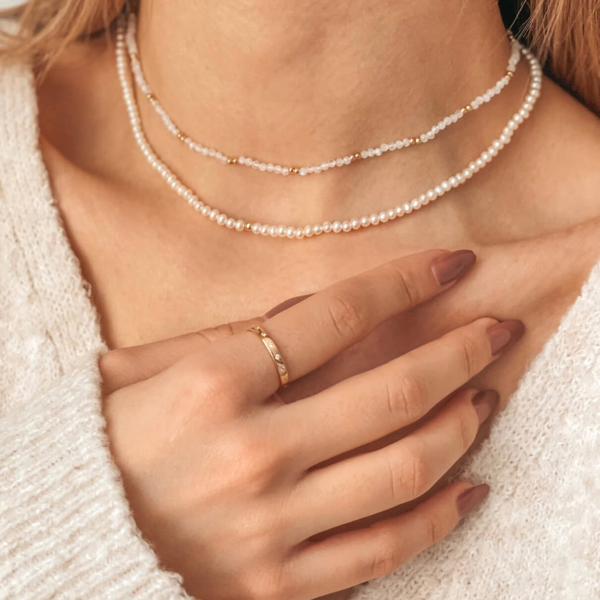 Collier en argent Golden SummerScape – Pierre de Lune - Indira