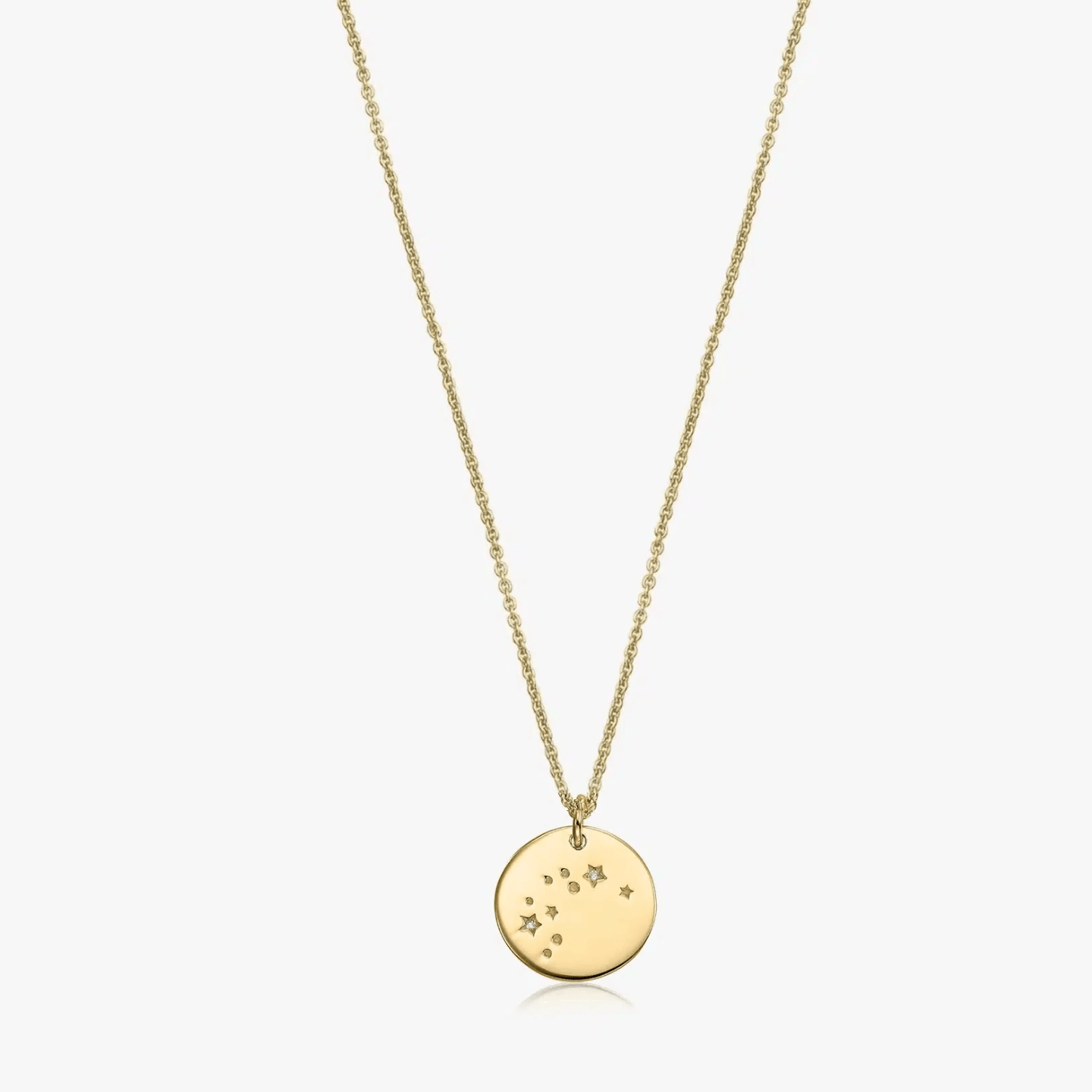 Collier en argent Golden Zodiac - Verseau - Indira