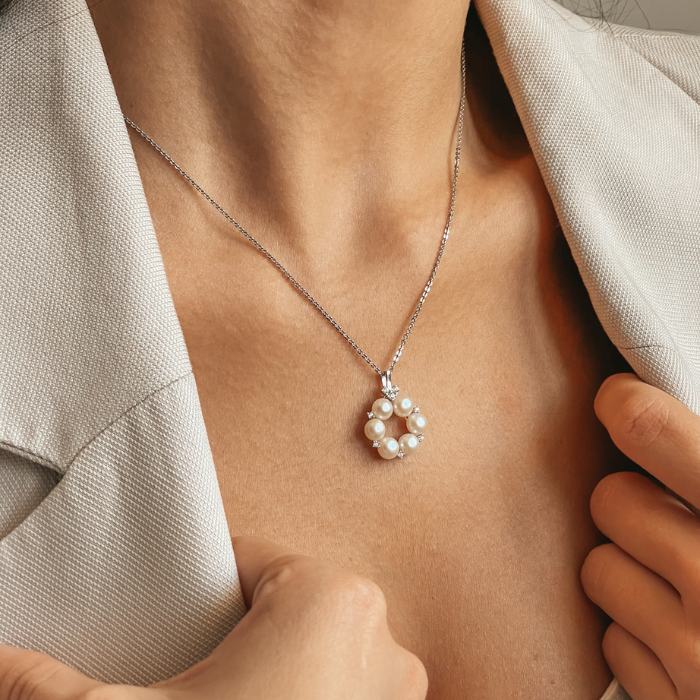 Collier en argent Pearl Crown - Perles Naturelles