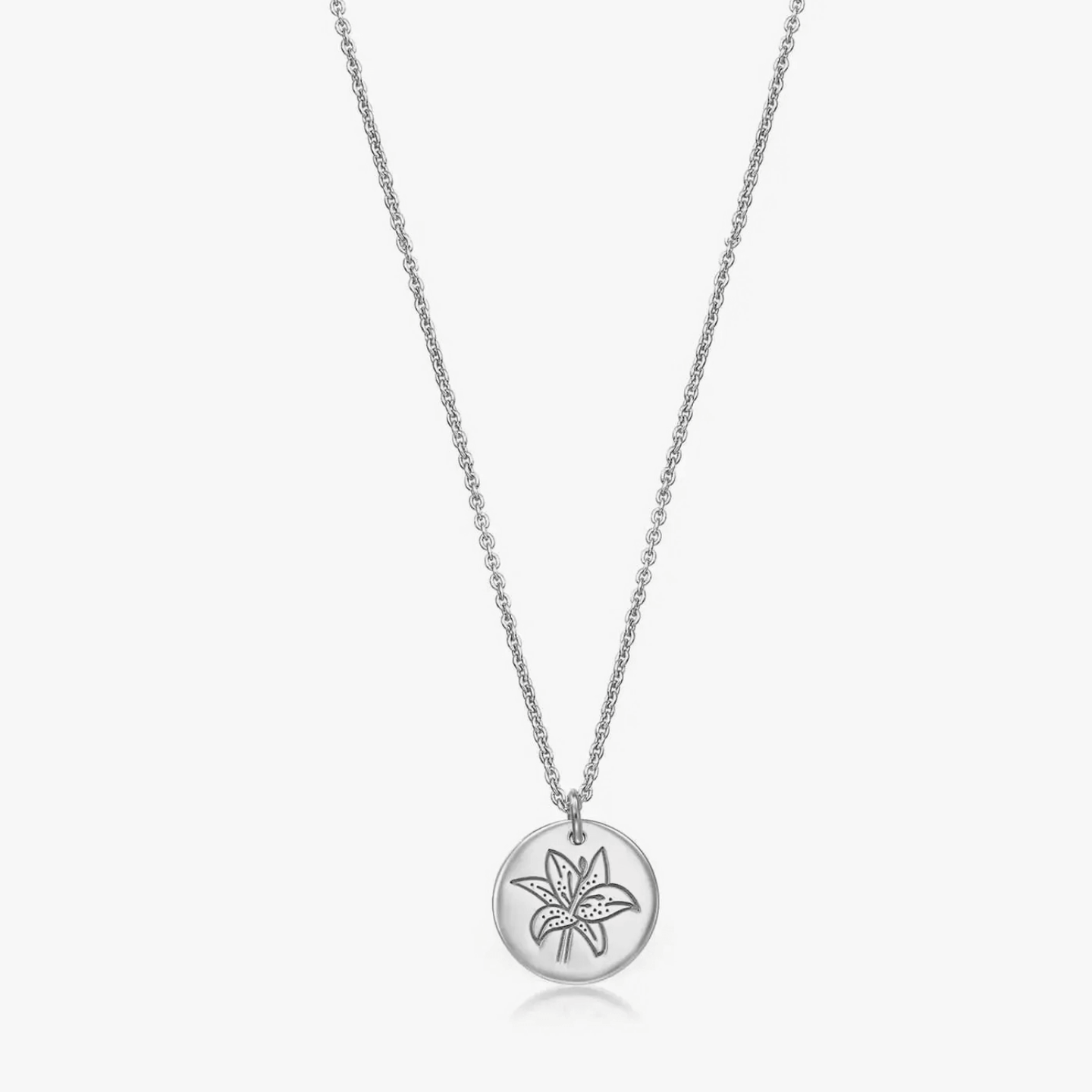 Collier en argent Silver Birth Flower - Lily May - Indira