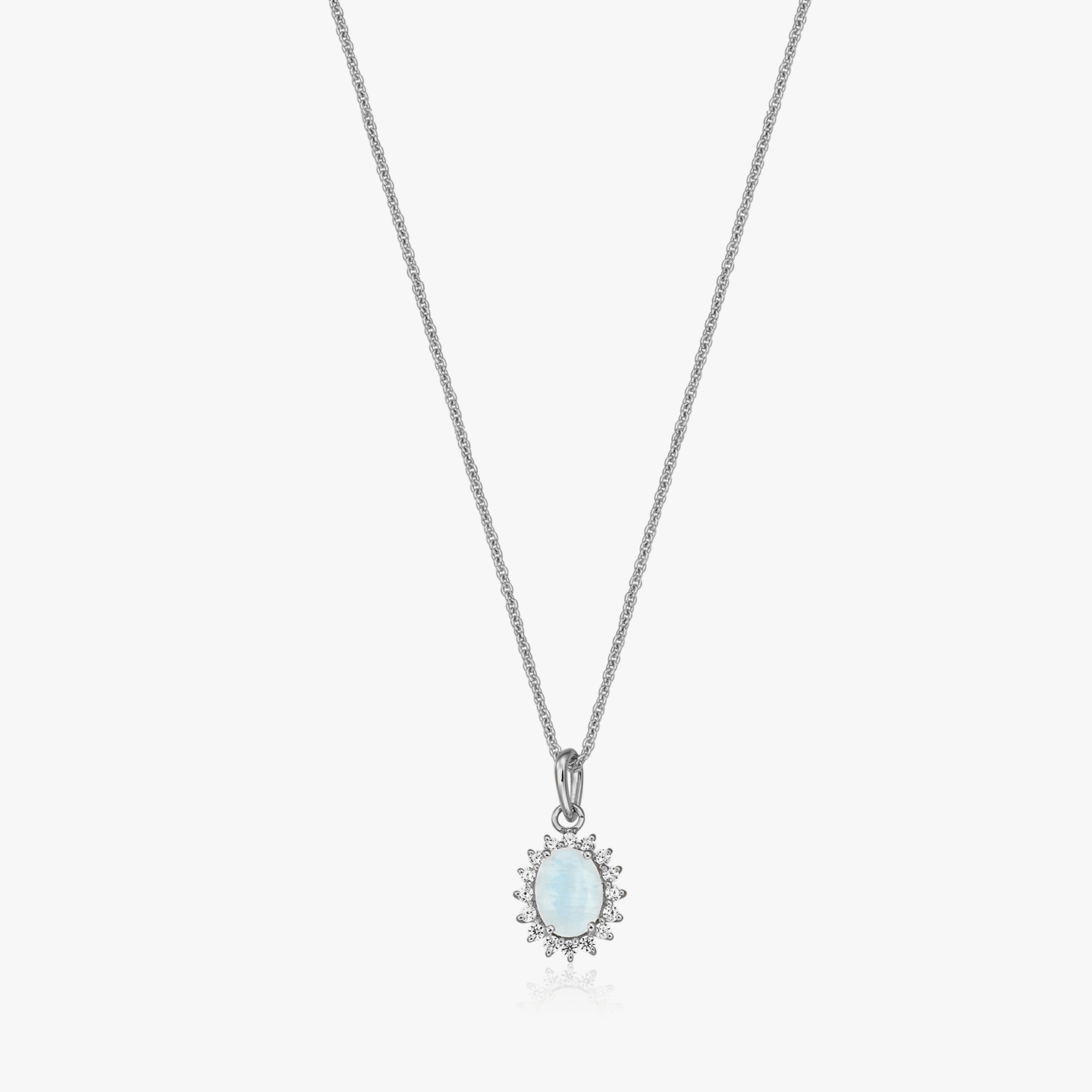 Collier en argent Virtue - Pierre de Lune - Indira