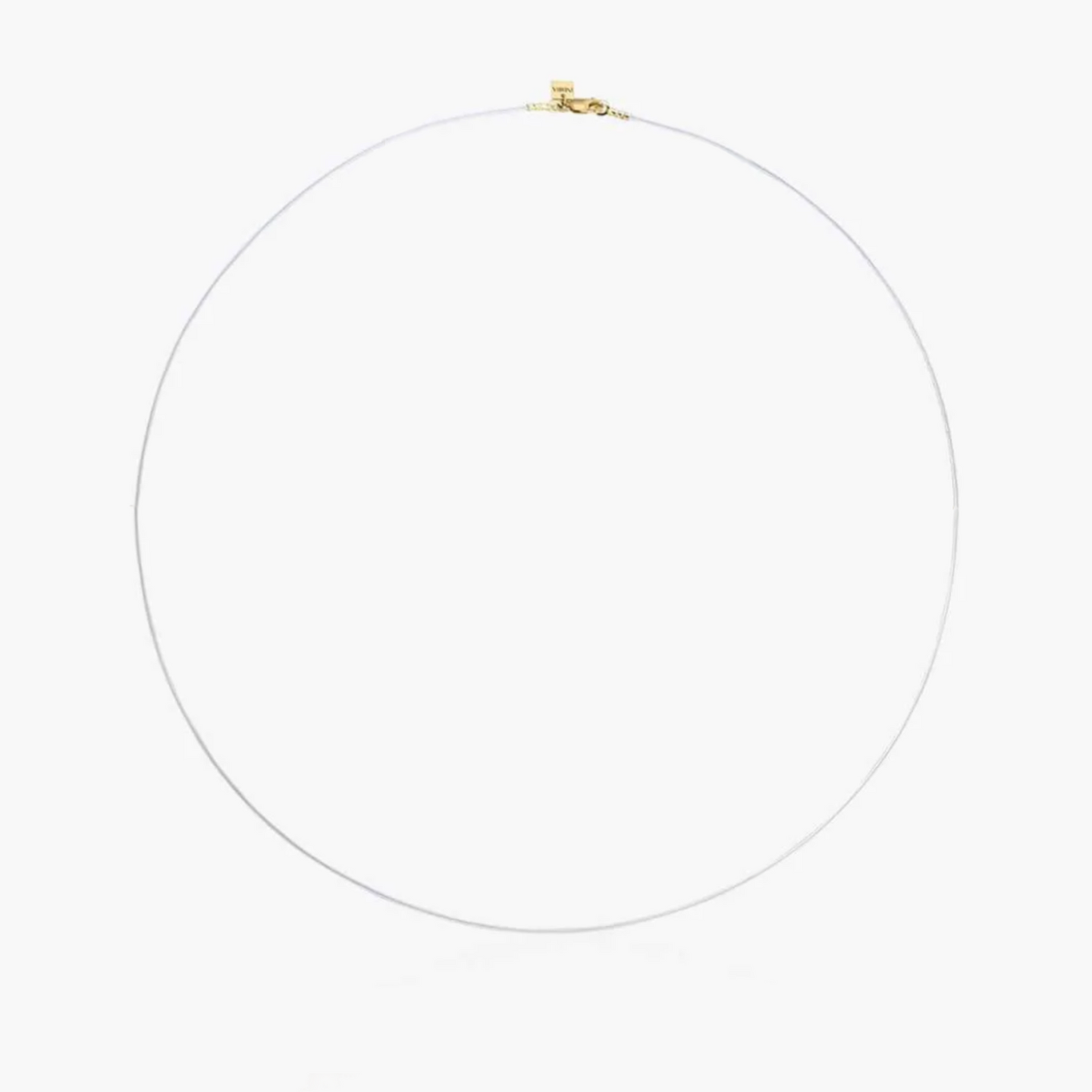 Collier transparent avec fermoir en or - Indira