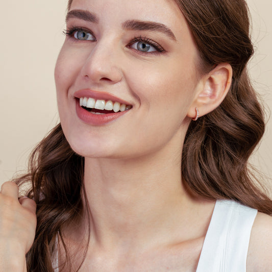 Cercei din argint Sadie - Rose Gold