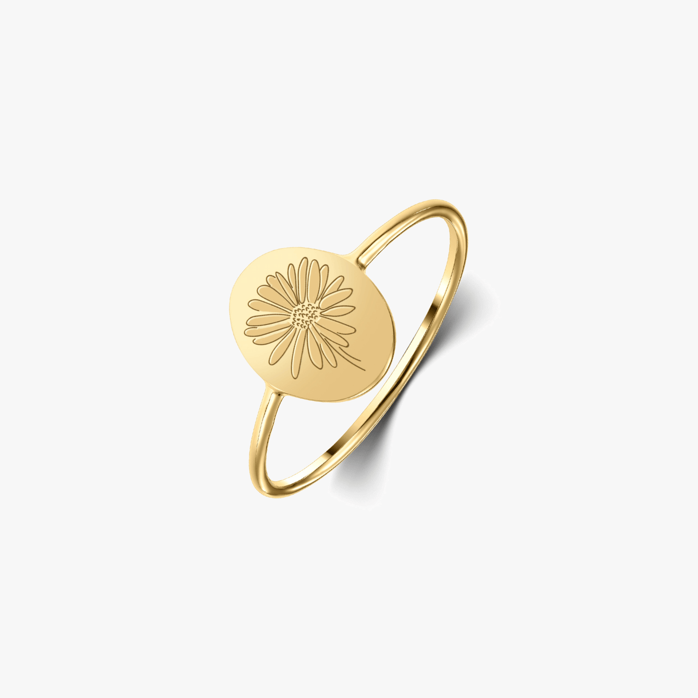 Bague en argent Birth Flower Golden - April Daisy - Indira