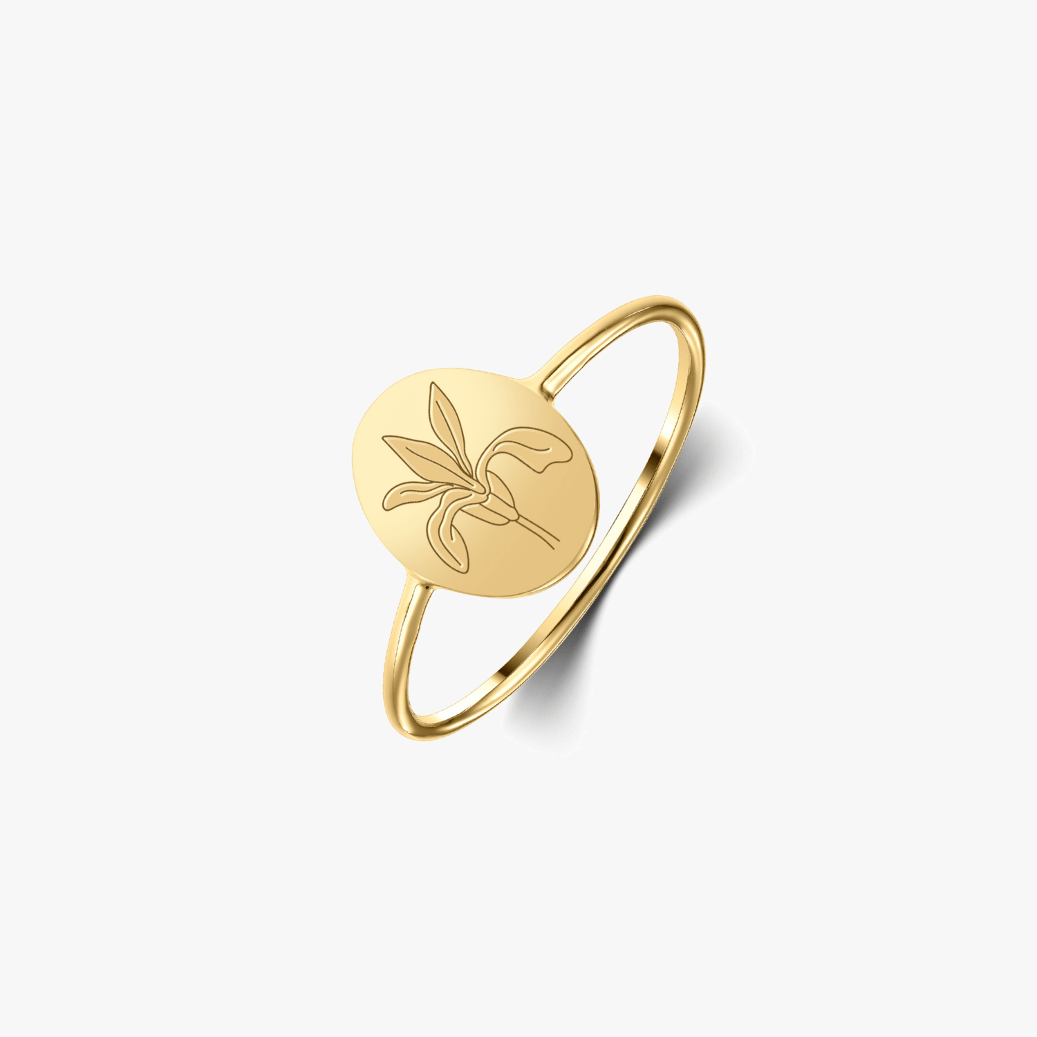 Bague en argent Birth Flower Golden - Février Iris - Indira