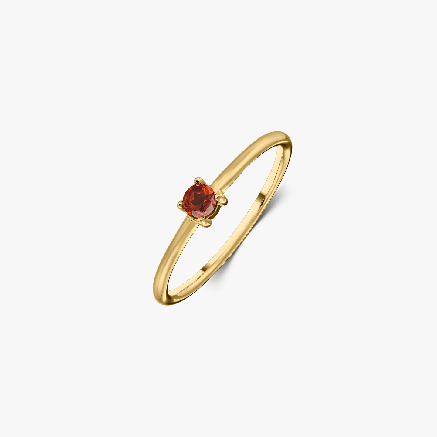 Bague en argent Birthstone Golden January - Grenat - Indira
