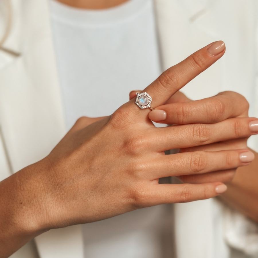 Bague en Argent Lucy - Pierre de Lune