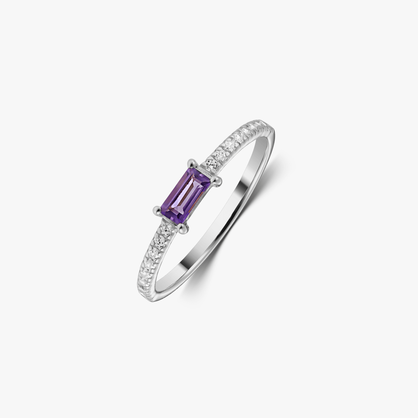 Bague en argent Precious - Améthyste - Indira