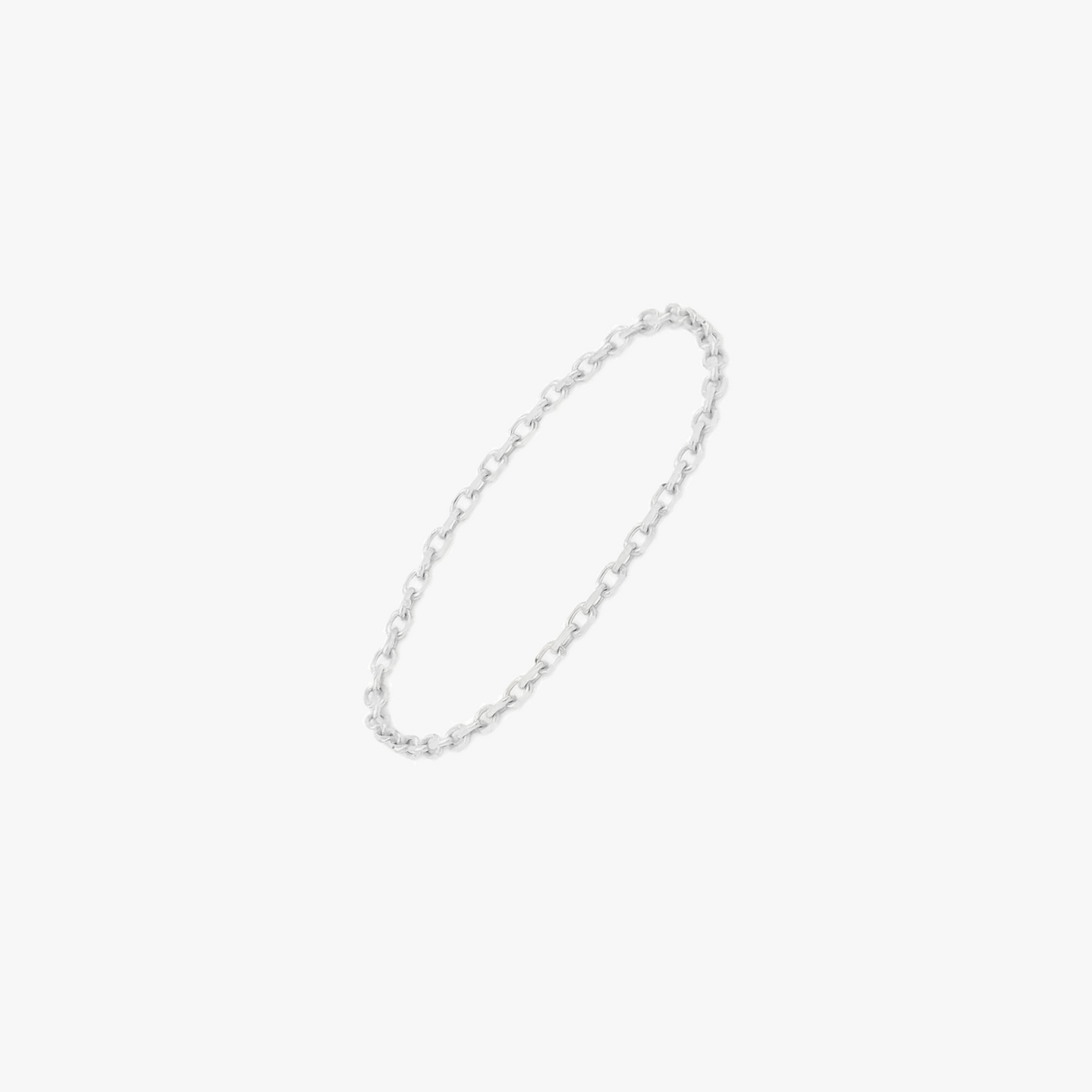 Bague en chaîne or 14K - Or blanc - Indira