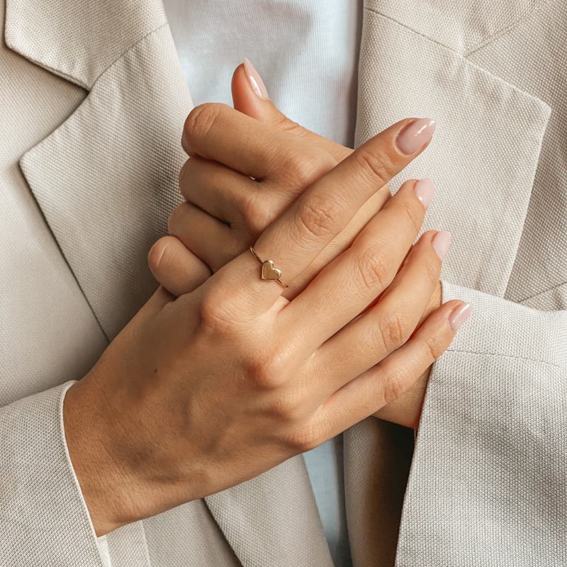 Bague Coeur en Or - à graver
