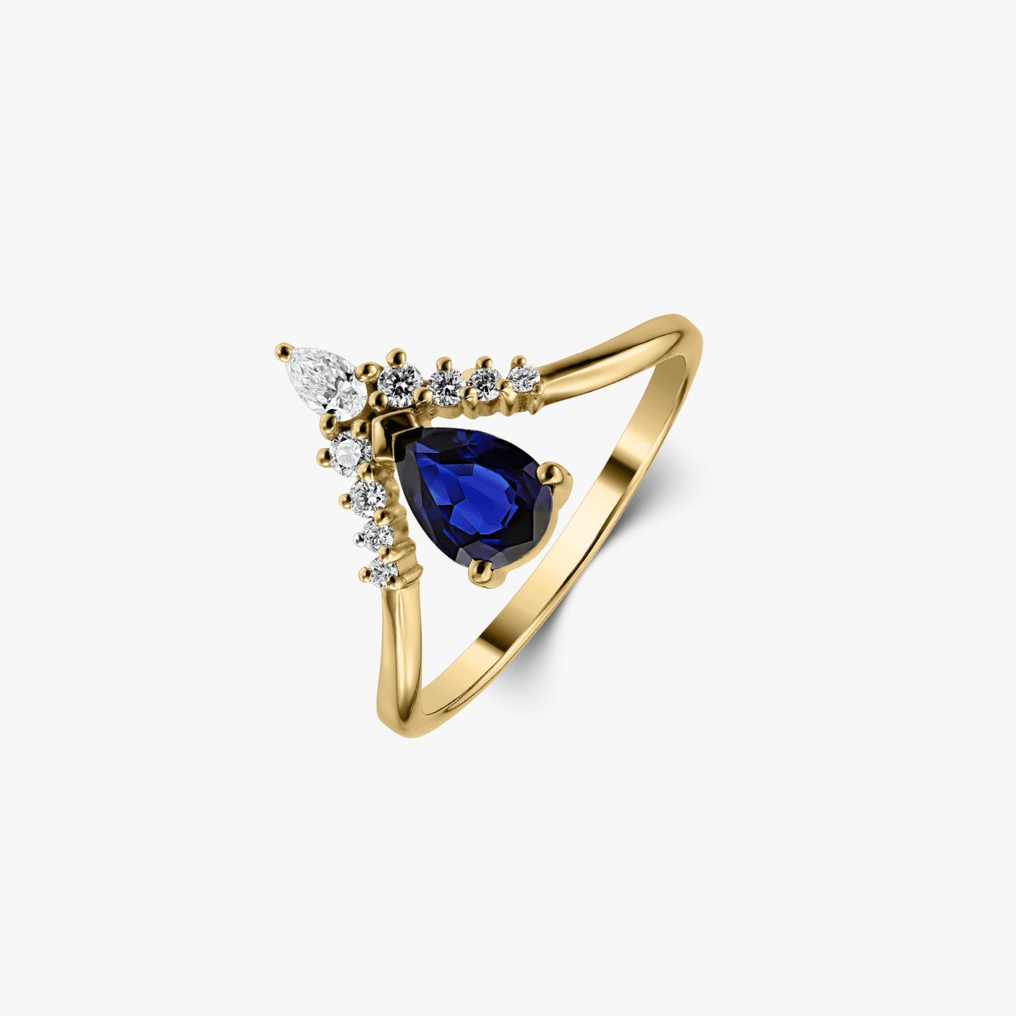 Bague en Or Love Story - Saphir & Diamants - Indira