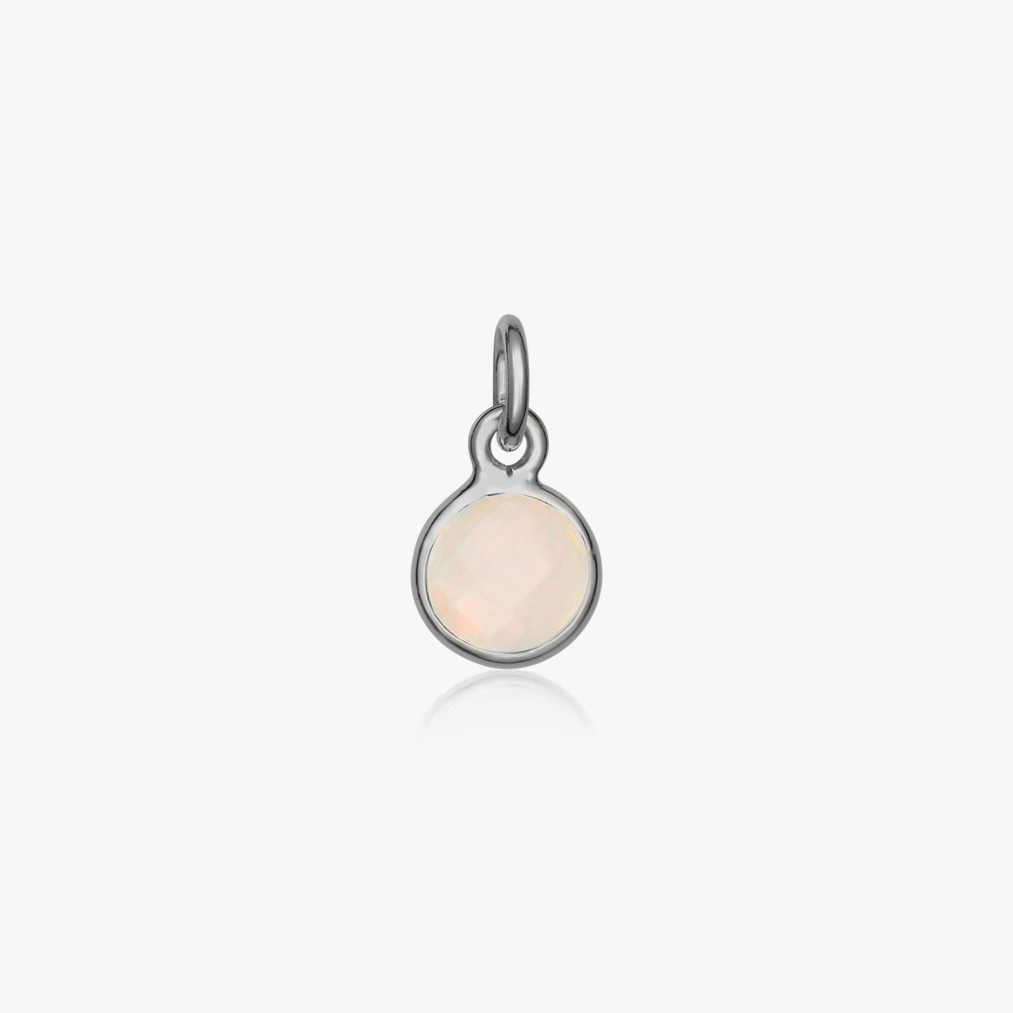 Pendentif en argent Birthstone Octobre - Opale - Indira